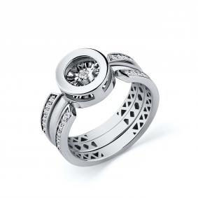 Серебряное кольцо GRIGORIEV Г01-10-5845-41-00 с фианитом Г01-10-5845-41-00 фото