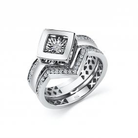 Серебряное кольцо GRIGORIEV Г01-10-5851-41-00 с фианитом Г01-10-5851-41-00 фото