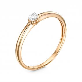 Золотое кольцо GRIGORIEV Г01-11-0020 с бриллиантом Г01-11-0020 фото