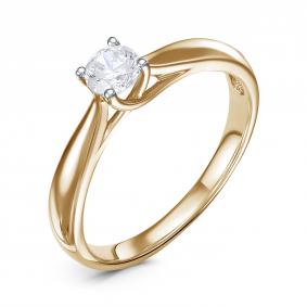 Золотое кольцо GRIGORIEV Г01-11-0384 с бриллиантом Г01-11-0384 фото