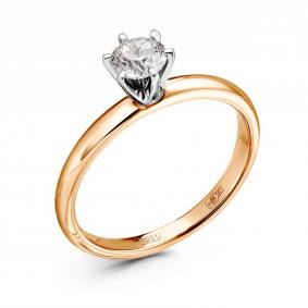 Золотое кольцо GRIGORIEV Г01-11-0540-11-00 с бриллиантом Г01-11-0540-11-00 фото