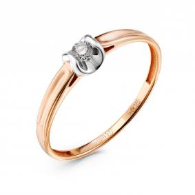 Золотое кольцо GRIGORIEV Г01-11-0598-11-00 с бриллиантом Г01-11-0598-11-00 фото