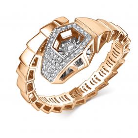 Золотое кольцо Символ года Змея GRIGORIEV с танцующим бриллиантом Г01-11-51058-31-00 Г01-11-51058-31-00 фото