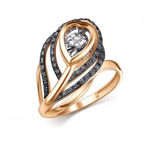 Золотое кольцо GRIGORIEV Г01-11-51131-13-00 с бриллиантом и чёрным бриллиантом Г01-11-51131-13-00 фото