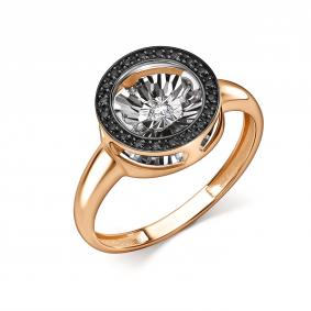 Золотое кольцо GRIGORIEV Г01-11-5478-13-00 с бриллиантом и чёрным бриллиантом Г01-11-5478-13-00 фото