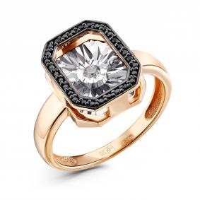 Золотое кольцо GRIGORIEV Г01-11-5629-13-00 с бриллиантом и чёрным бриллиантом Г01-11-5629-13-00 фото