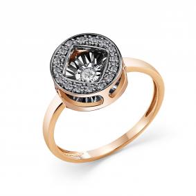 Золотое кольцо GRIGORIEV Г01-11-5924-13-00 с бриллиантом и чёрным бриллиантом Г01-11-5924-13-00 фото