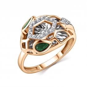 Золотое кольцо GRIGORIEV Г01-11-5942-31-01 с бриллиантом и изумрудом Г01-11-5942-31-01 фото