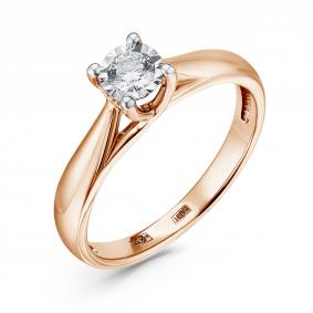 Золотое кольцо GRIGORIEV Г01-11-6384-11-00-24 с бриллиантом Г01-11-6384-11-00-24 фото