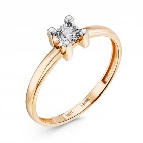 Золотое кольцо GRIGORIEV Г01-11-6768-11-00-22 с бриллиантом Г01-11-6768-11-00-22 фото