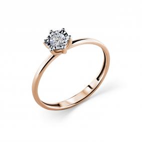 Золотое кольцо GRIGORIEV Г01-11-6771-11-00-25 с бриллиантом Г01-11-6771-11-00-25 фото