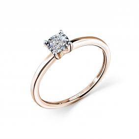 Золотое кольцо GRIGORIEV Г01-11-6781-11-00-1-22 с бриллиантом Г01-11-6781-11-00-1-22 фото