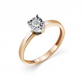 Золотое кольцо GRIGORIEV Г01-11-6785-11-00-25 с бриллиантом Г01-11-6785-11-00-25 фото