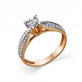 Золотое кольцо GRIGORIEV Г01-11-6794-31-00-25 с бриллиантом Г01-11-6794-31-00-25 фото