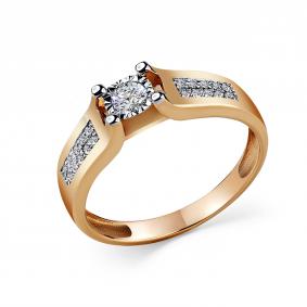 Золотое кольцо GRIGORIEV Г01-11-6829-31-00-25 с бриллиантом Г01-11-6829-31-00-25 фото