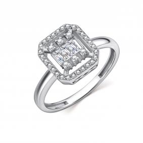 Кольцо из белого золота GRIGORIEV Г01-12-01057-11-00 с бриллиантом Г01-12-01057-11-00 фото