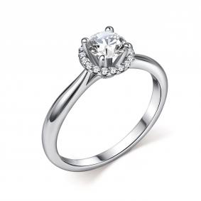 Кольцо из белого золота GRIGORIEV Г01-12-01271-31-00 с бриллиантом Г01-12-01271-31-00 фото