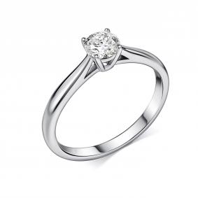 Кольцо из белого золота GRIGORIEV Г01-12-01275-51-00 с бриллиантом выращенным Г01-12-01275-51-00 фото