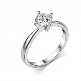 Кольцо из белого золота GRIGORIEV Г01-12-01276-51-00-2 с бриллиантом Г01-12-01276-51-00-2 фото