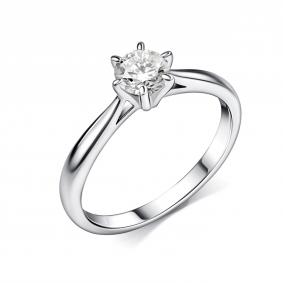 Кольцо из белого золота GRIGORIEV Г01-12-01277-51-00-1 с бриллиантом выращенным Г01-12-01277-51-00-1 фото