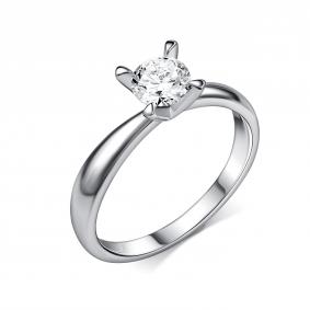 Кольцо из белого золота GRIGORIEV Г01-12-01278-51-00-1 с бриллиантом выращенным Г01-12-01278-51-00-1 фото