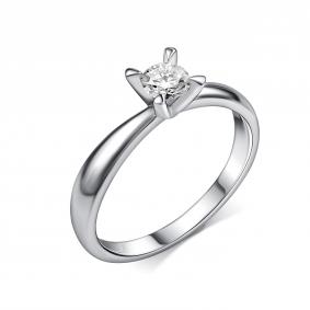 Кольцо из белого золота GRIGORIEV Г01-12-01278-51-00 с бриллиантом выращенным Г01-12-01278-51-00 фото