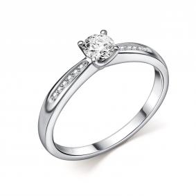 Кольцо из белого золота GRIGORIEV Г01-12-01298-51-00-1 с бриллиантом Г01-12-01298-51-00-1 фото