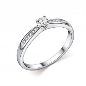 Кольцо из белого золота GRIGORIEV Г01-12-01298-51-00 с бриллиантом выращенным Г01-12-01298-51-00 фото