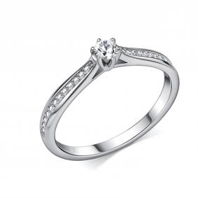 Кольцо из белого золота GRIGORIEV Г01-12-01299-31-00 с бриллиантом Г01-12-01299-31-00 фото