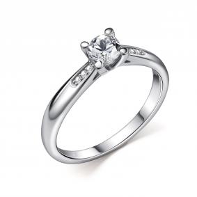 Кольцо из белого золота GRIGORIEV Г01-12-01300-51-00 с бриллиантом Г01-12-01300-51-00 фото