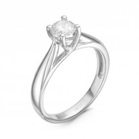 Кольцо из белого золота GRIGORIEV Г01-12-0384 с бриллиантом Г01-12-0384 фото