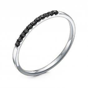 Кольцо из белого золота GRIGORIEV Г01-12-0416-12-00 с чёрным бриллиантом Г01-12-0416-12-00 фото