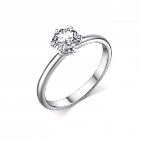 Кольцо из белого золота GRIGORIEV Г01-12-0775-11-00 с бриллиантом Г01-12-0775-11-00 фото
