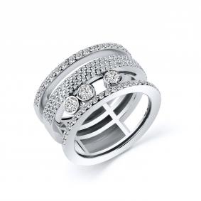 Кольцо из белого золота GRIGORIEV Г01-12-0826-11-00 с бриллиантом Г01-12-0826-11-00 фото