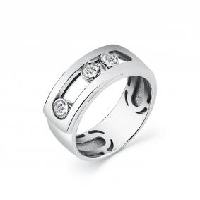 Кольцо из белого золота GRIGORIEV Г01-12-0827-11-00 с бриллиантом Г01-12-0827-11-00 фото