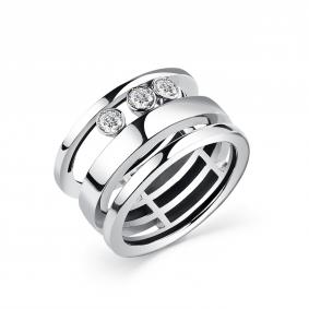 Кольцо из белого золота GRIGORIEV Г01-12-0828-11-00 с бриллиантом Г01-12-0828-11-00 фото