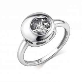 Кольцо из белого золота GRIGORIEV Г01-12-51028-11-00 с бриллиантом Г01-12-51028-11-00 фото