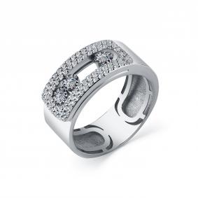 Кольцо из белого золота GRIGORIEV Г01-12-5824-31-00-1 с бриллиантом Г01-12-5824-31-00-1 фото