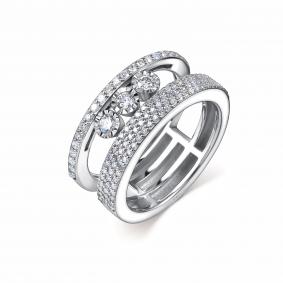 Кольцо из белого золота GRIGORIEV с подвижным бриллиантом Г01-12-5843-31-00-1 Г01-12-5843-31-00-1 фото