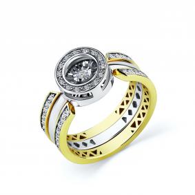 Кольцо из белого золота GRIGORIEV Г01-12-5845-31-00-3 с бриллиантом Г01-12-5845-31-00-3 фото