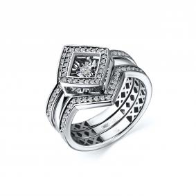 Кольцо из белого золота GRIGORIEV Г01-12-5851-31-00-1 с бриллиантом Г01-12-5851-31-00-1 фото