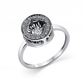 Кольцо из белого золота GRIGORIEV Г01-12-5924-13-00 с бриллиантом и чёрным бриллиантом Г01-12-5924-13-00 фото