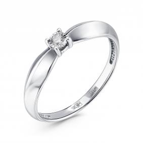 Кольцо из белого золота GRIGORIEV Г01-12-6006-11-00-21 с бриллиантом Г01-12-6006-11-00-21 фото