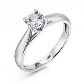 Кольцо из белого золота GRIGORIEV Г01-12-6384-11-00-24 с бриллиантом Г01-12-6384-11-00-24 фото