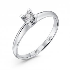 Кольцо из белого золота GRIGORIEV Г01-12-6400-11-00-22 с бриллиантом Г01-12-6400-11-00-22 фото