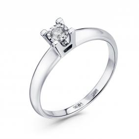 Кольцо из белого золота GRIGORIEV Г01-12-6401-11-00-23 с бриллиантом Г01-12-6401-11-00-23 фото