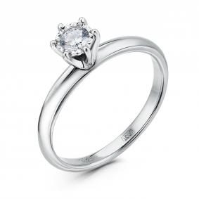 Кольцо из белого золота GRIGORIEV Г01-12-6540-11-00-25 с бриллиантом Г01-12-6540-11-00-25 фото