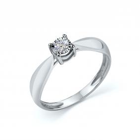 Кольцо из белого золота GRIGORIEV Г01-12-6565-11-00-23 с бриллиантом Г01-12-6565-11-00-23 фото