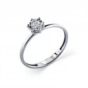 Кольцо из белого золота GRIGORIEV Г01-12-6771-11-00-25 с бриллиантом Г01-12-6771-11-00-25 фото