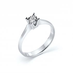 Кольцо из белого золота GRIGORIEV Г01-12-6777-11-00-1-23 с бриллиантом Г01-12-6777-11-00-1-23 фото